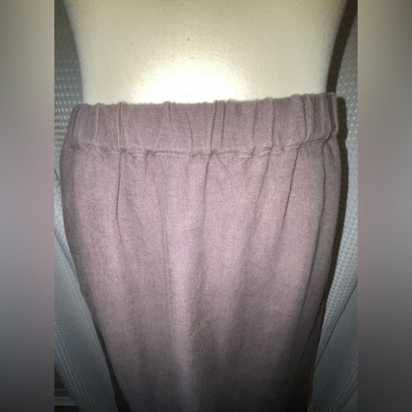 Women’s Asian brand 100%‎ Linen brown elastic waist maxi skirt size small - Picture 8 of 16